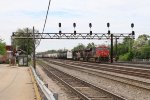 M337 comes north through the interlocking at the south end of Markham Yard